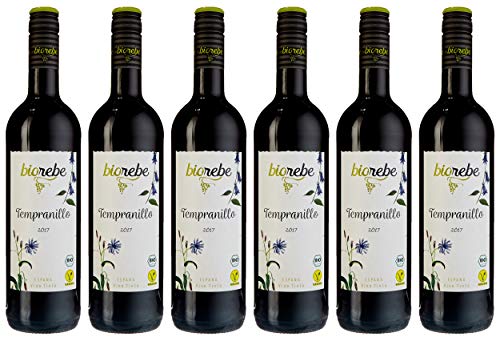 BIOrebe Tempranillo Qualitätswein, 6er Pack (6 x 750 ml) – Bio