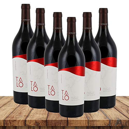 San Marzano Talo Primitivo Cabernet Sauvignon 2019| PRIMITIVO | Weinpaket Rotwein (6 x 0,75 Liter) | Rotweine aus Italien | Vegan