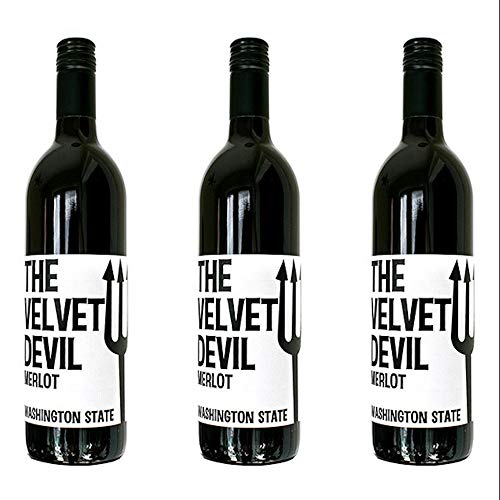 Charles Smith – The Velvet Devil | Merlot Trocken | Trockener Rotwein aus dem Jahrgang 2017 im 3er Wein-Set (3×0,75 L)