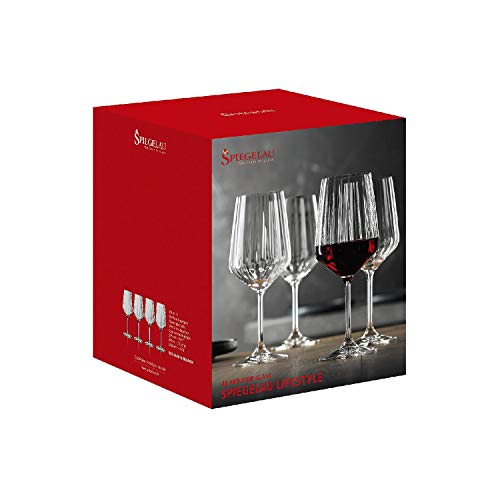 Spiegelau & Nachtmann, 4-teiliges Rotweinglas-Set, Kristallglas, 630 ml, Spiegelau LifeStyle, 4450171
