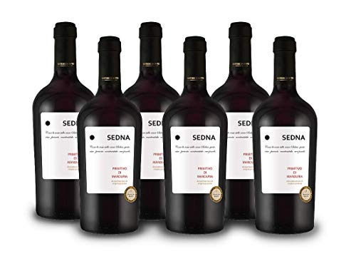 Primitivo di Manduria SEDNA | Farnese Vini | Italien-Apulien | Vorteilspaket (6x 0,75l) Rotwein-trocken