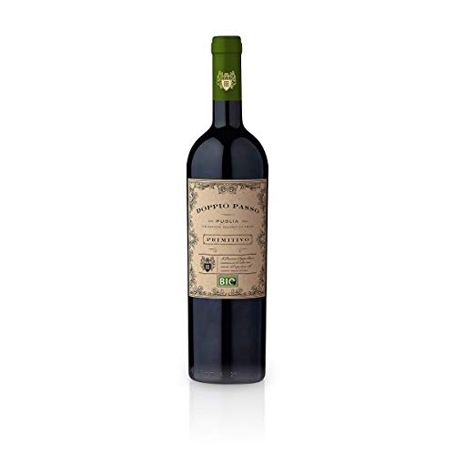Doppio Passo Bio Primitivo Puglia IGT 2019 – CVCB | halbtrockener Rotwein | italienischer Bio Wein aus Apulien | 1 x 0,75 Liter