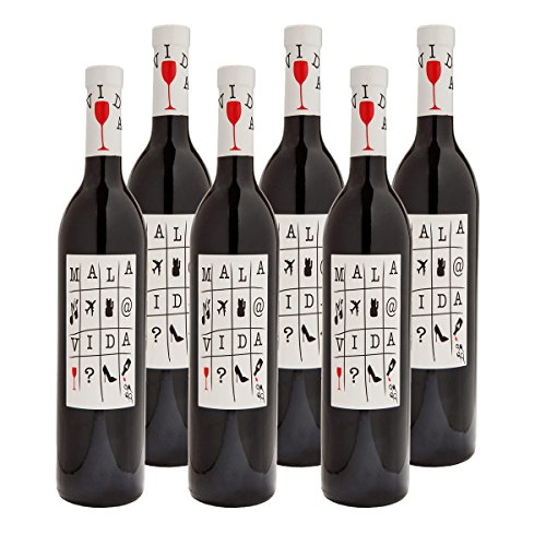 MALA VIDA Vino Tinto Weinpaket | Rotwein D.O. Valenica | Bodegas Arráez | Monastrell, Cabernet Sauvignon, Syrah und Tempranillo | Spar-Set mit 6 Flaschen